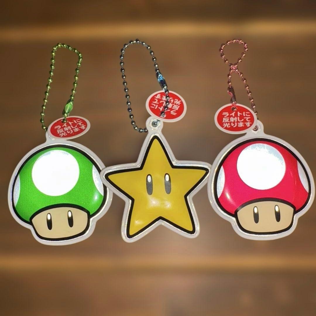 まとめ売り】ストラップ 3点 マリオ キノコ スター ニンテンドー