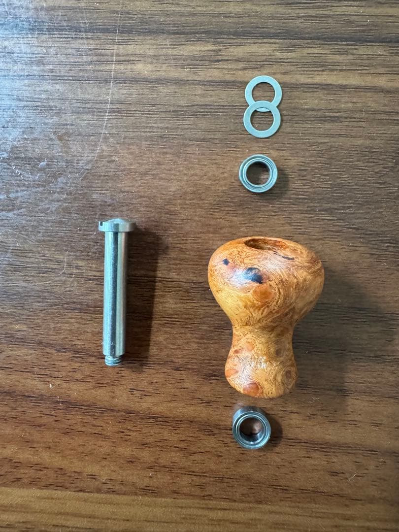 ハネダクラフト ウッドノブ ハンドメイド 花梨瘤 アブ2500c 五十鈴工業