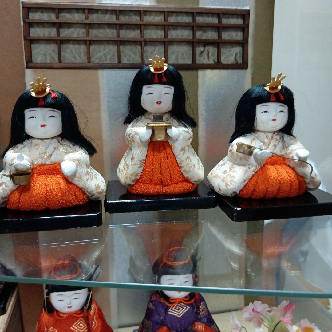 人間国宝 初代原米州作 雛人形 木目込み人形 昭和レトロ ケース付き