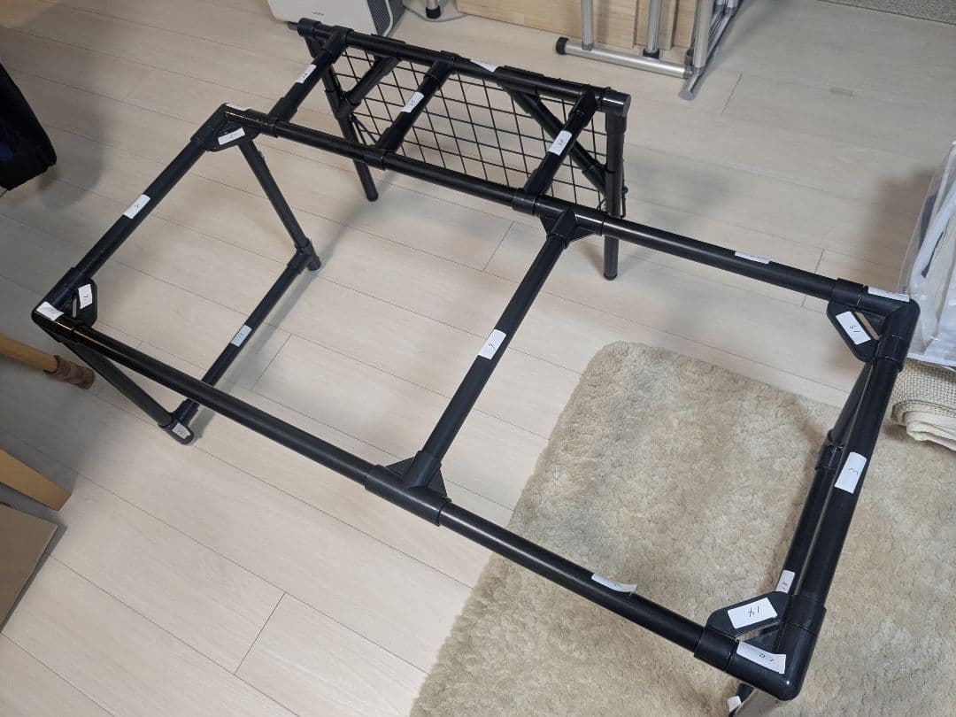 SUV車用車中泊対応イレクターパイプテーブルフレームのみ （SK