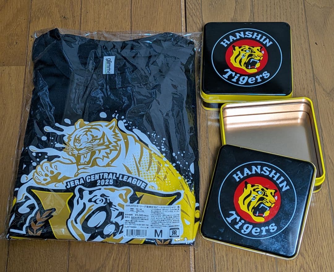 阪神タイガース2025セ・リーグ優勝記念 ビールかけTシャツ（ M）+お