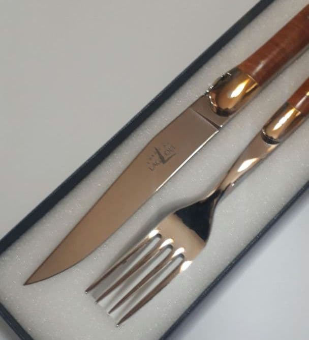 LAGUIOLE （ラギオール）ナイフ&フォーク ツゲ材 Michel Bras - メルカリ