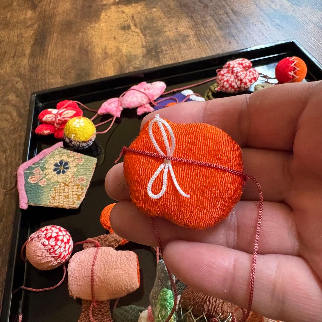 ひめ吊し雛材料 豆針山まとめて！手作り 縮緬 江戸縮 アンティーク