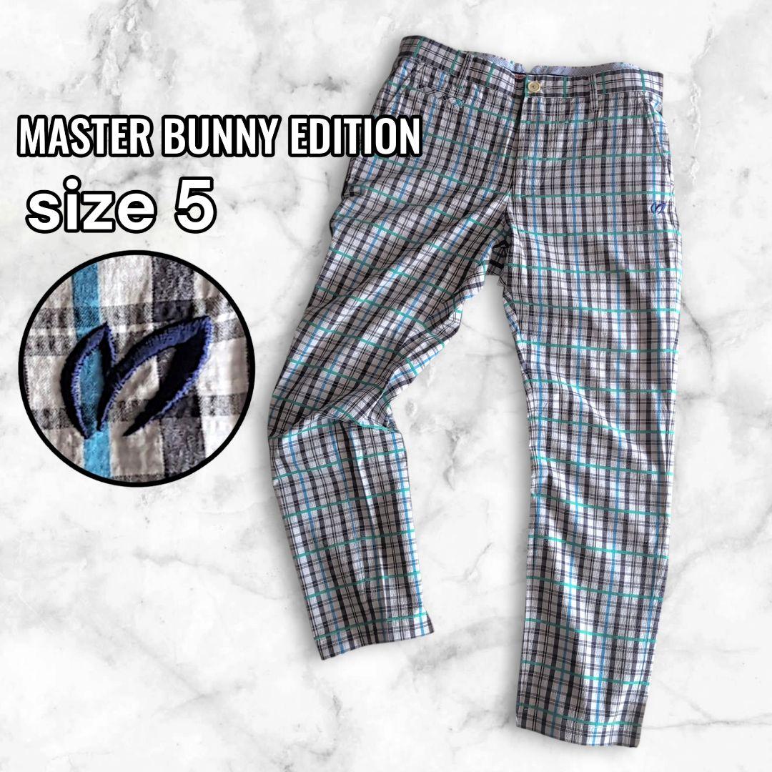 美品 マスターバニーエディション チェック ストレッチ シアサッカー