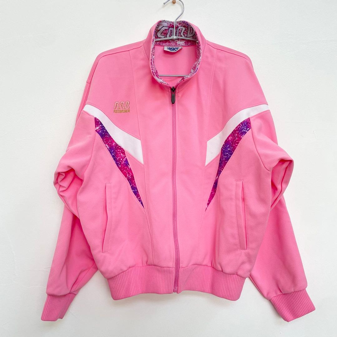 極美品☆ASICS 90s Y2K 日本製 ヴィンテージジャージ上下 ピンク M
