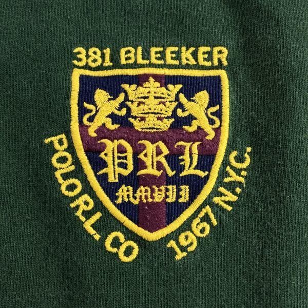 90 00s ポロラルフローレン フード付 ラガーシャツ L 緑 長袖