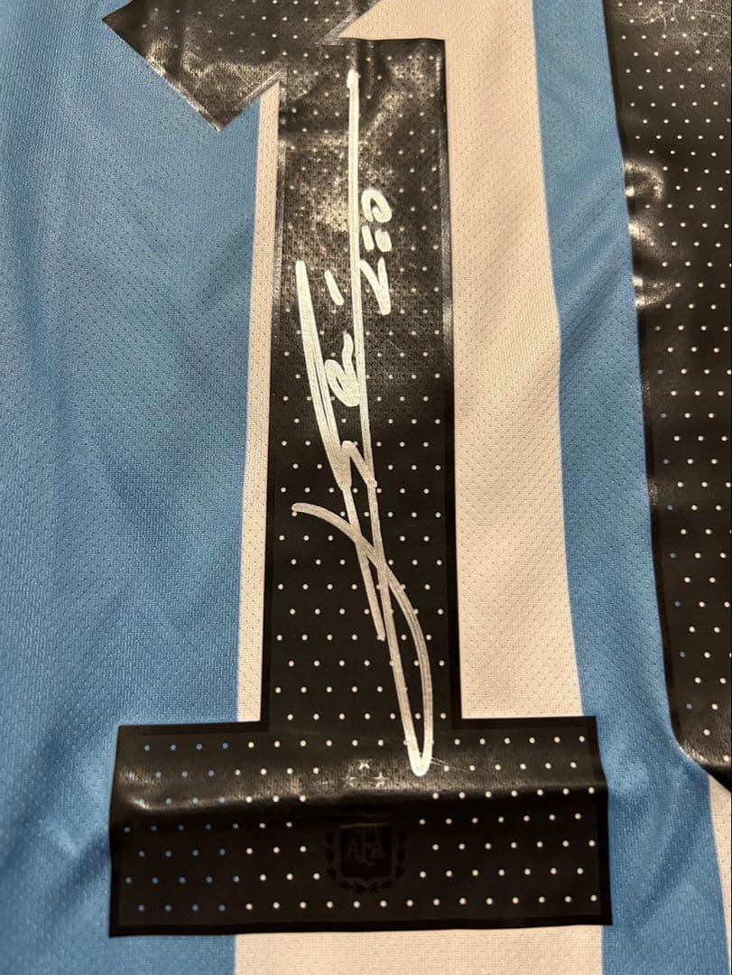 メッシサイン入りシャツ10番~鑑定書付き~】アルゼンチン代表 - メルカリ