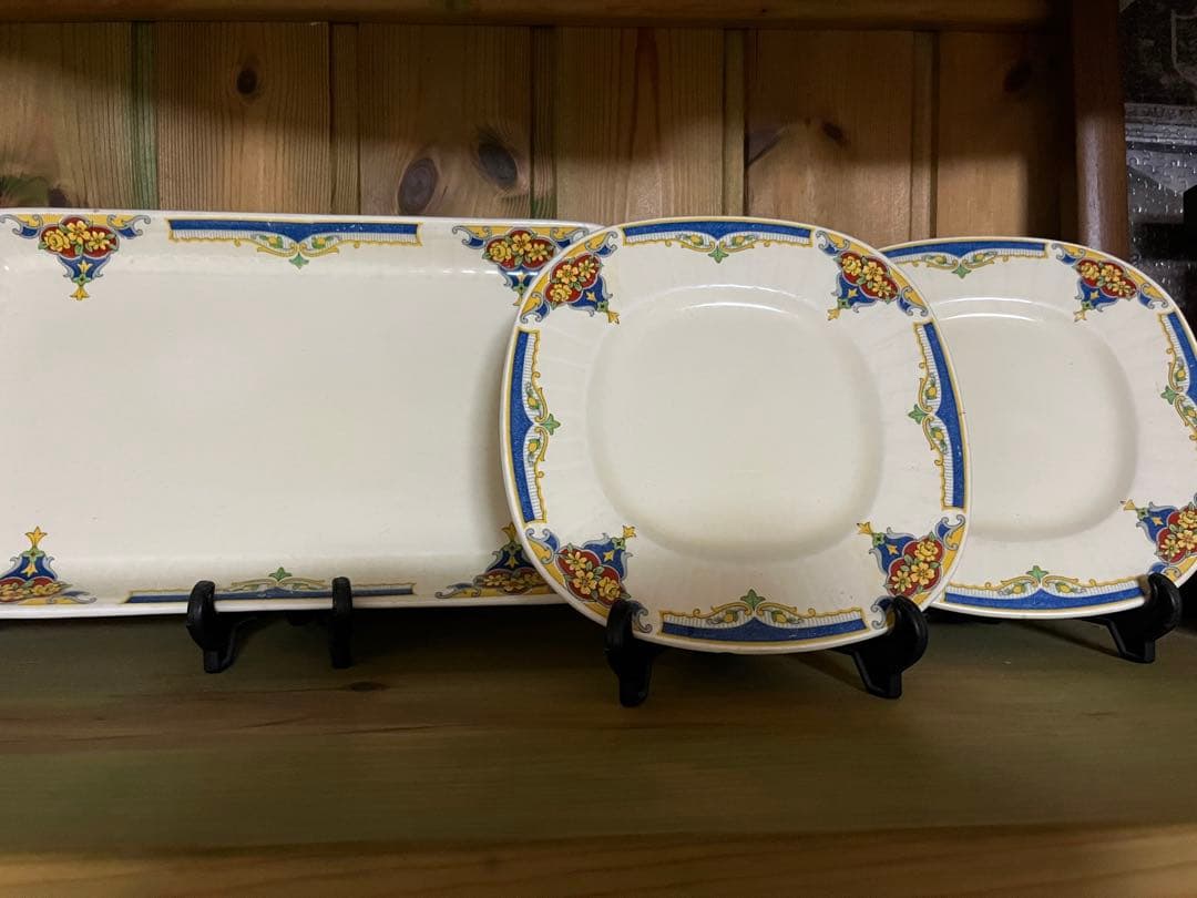 GRINDLEY アンティークプレートセット ビンテージディナープレート2枚セット W.H. GRINDLEY グリンドレー社