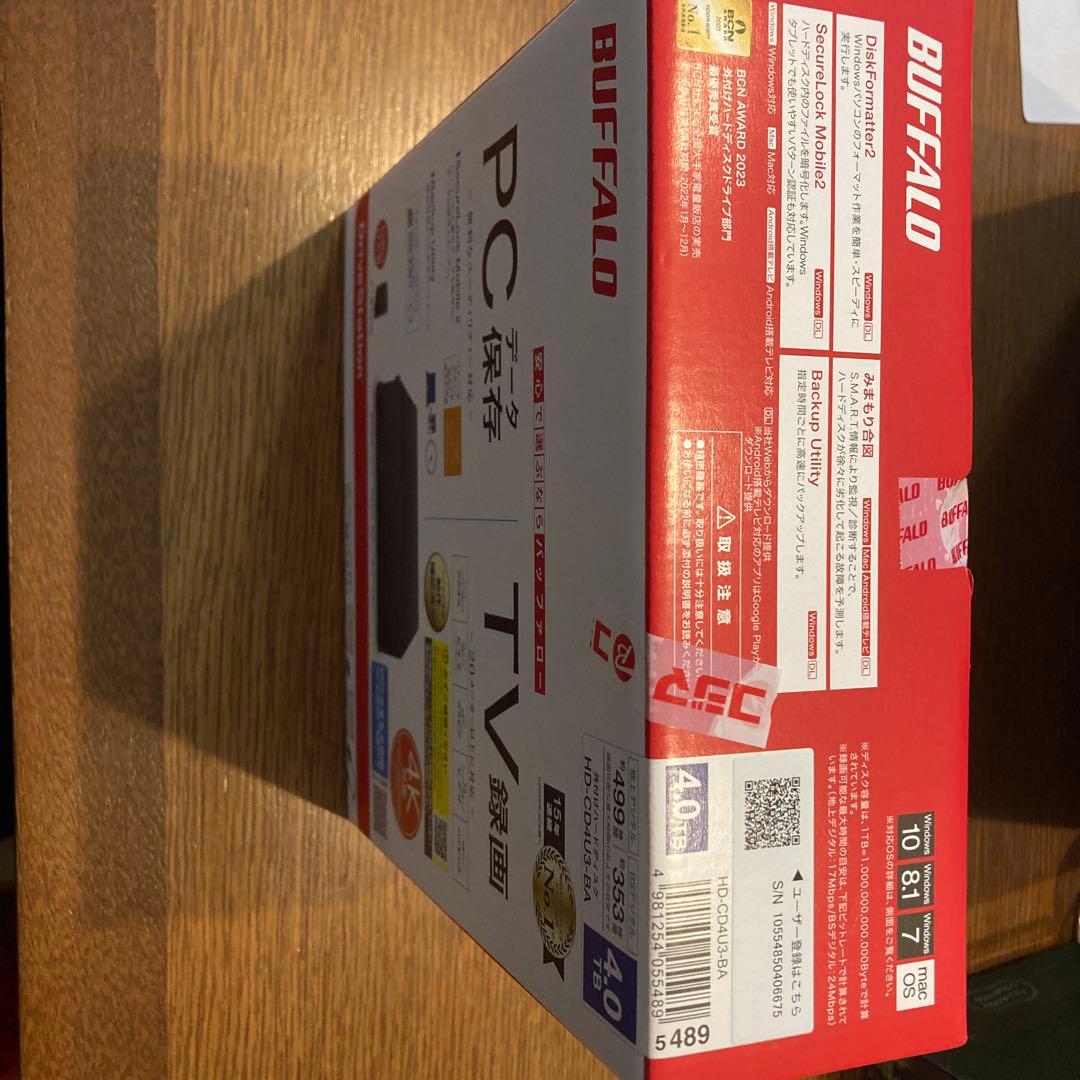 BUFFALO 外付けハードディスク　4.0TB
