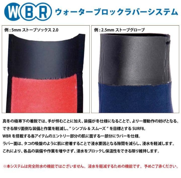 サーフエイト 85F1ST3 2.5mm ストーブライトソックスTFB起毛М美品