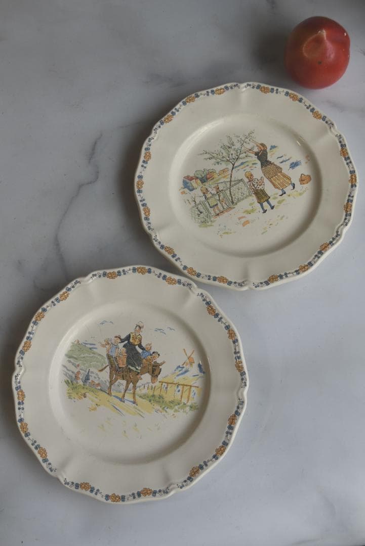 2枚組サルグミンヌ アンファンリシャール デセール皿(20.5