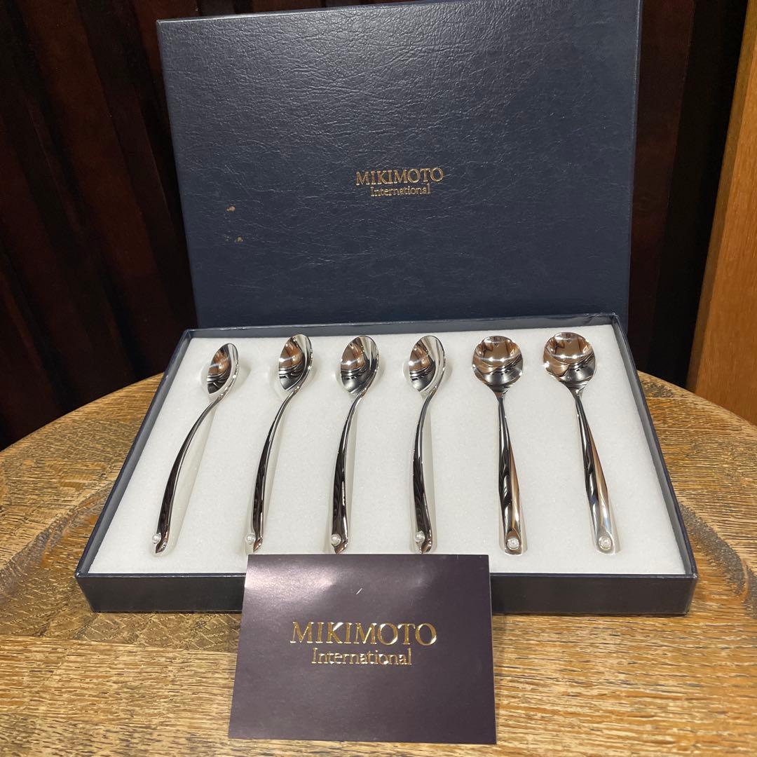 【新品未使用】MIKIMOTO パール付きティースプーン6本組 MIKIMOTO - 【新品・未使用】ミキモト スプーン パール付きの通販 by