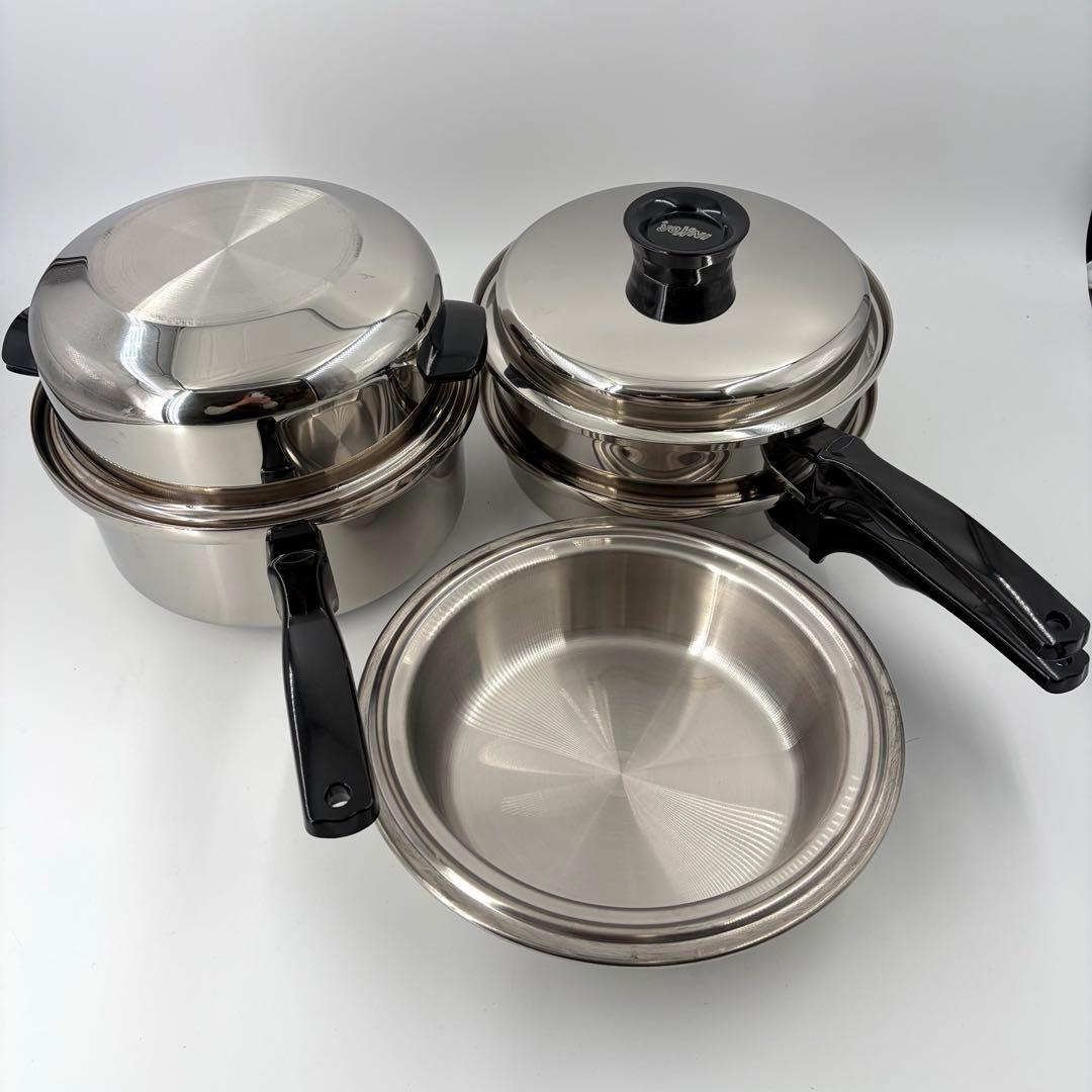 インコア 片手鍋 ステンレス 3コート フライパン スチーマー 未使用