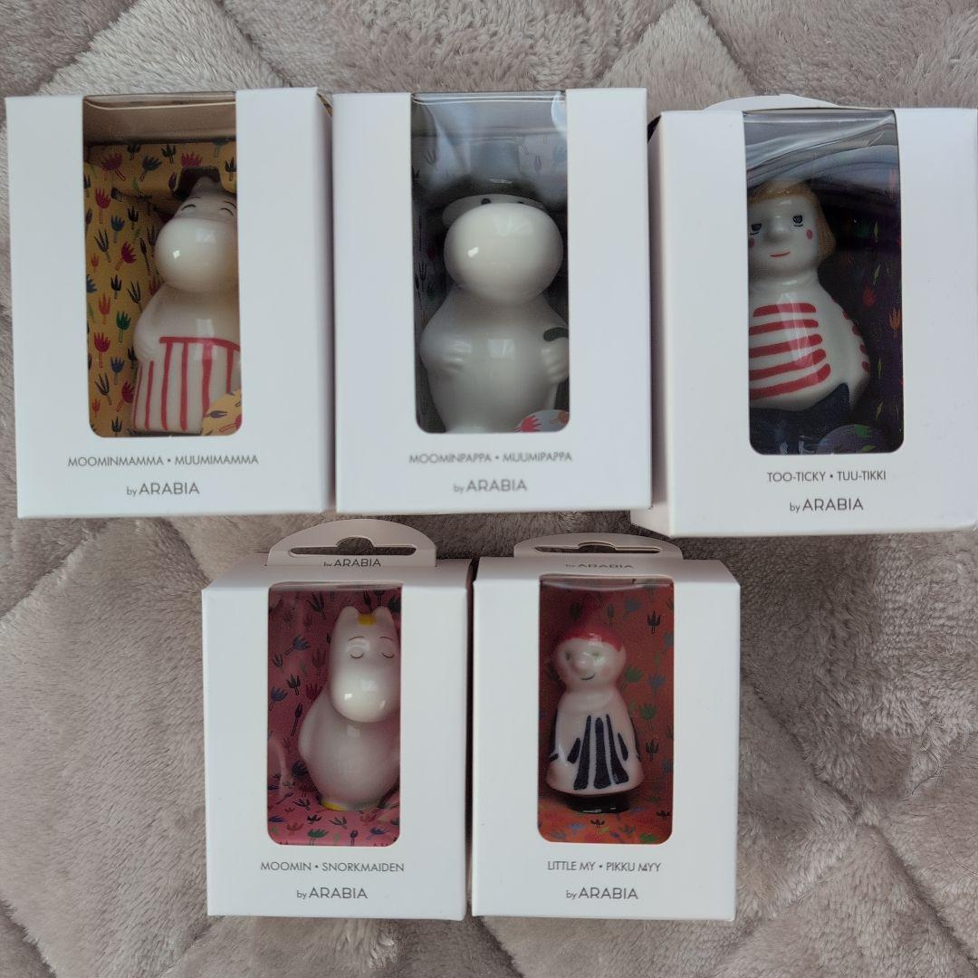 アラビア ムーミン 置物　陶器5点セット　新品未開封 楽天市場】アラビア ムーミン ミニフィギュア ムーミンパパ ムーミン