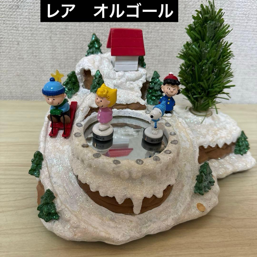 スヌーピー クリスマス オルゴール スケート サンキョー からくり