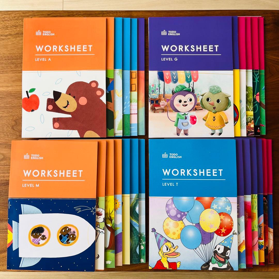 美品 記入なし【裁断済】トド英語 ワークシート全26冊TODO ENGLISH