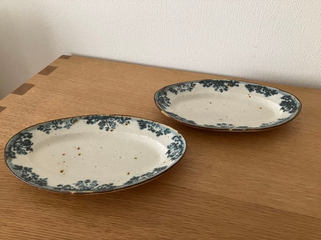 市野吉記さん（コウホ窯）の安南手楕円プレート 2枚セット - メルカリ
