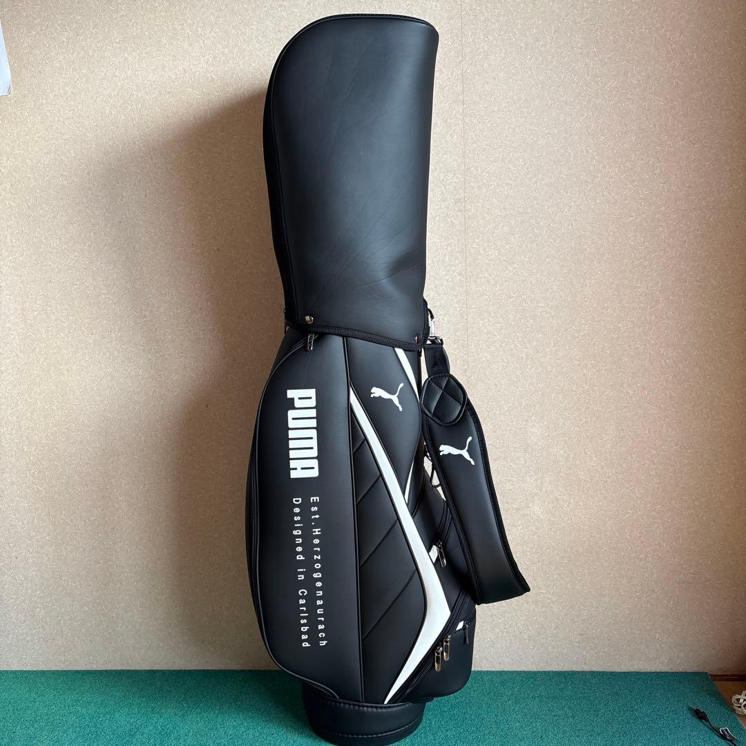プーマ　キャディバッグ　５分割 PUMA プーマ キャディバッグ ゴルフバッグ レッド×ブラック 5分割
