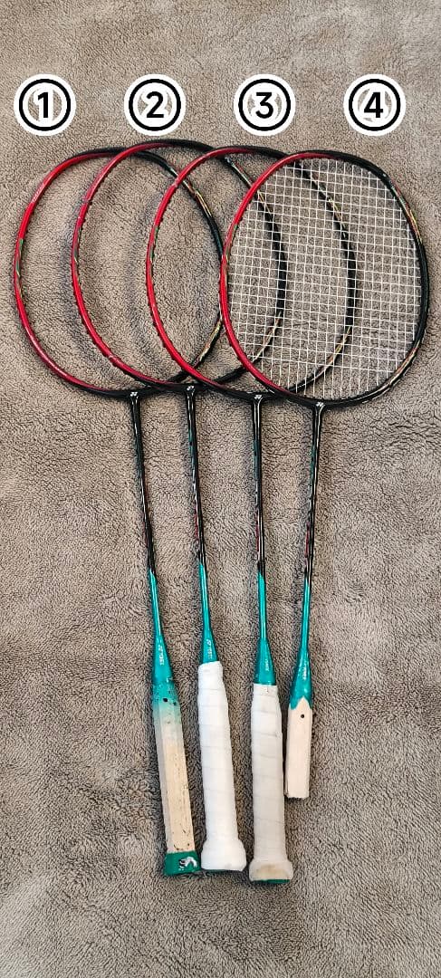 ジャンク品】アストロクス88d 4UG5 4本セット バドミントン ラケット