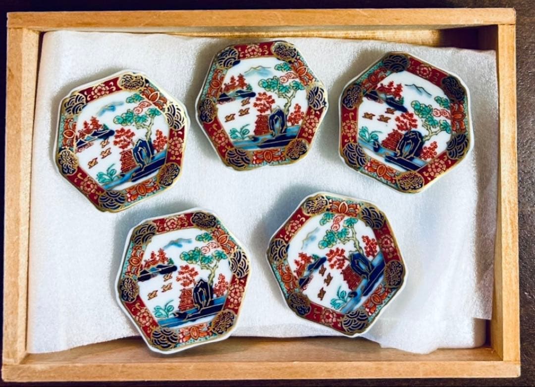 幸楽窯 錦色絵山水箸置 5客セット - メルカリ