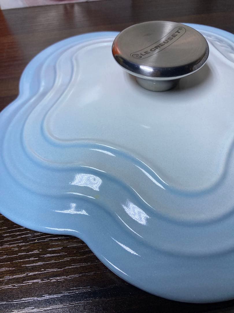 レア 廃盤 ルクルーゼ ココットフルール パウダーブルー 新品未使用品