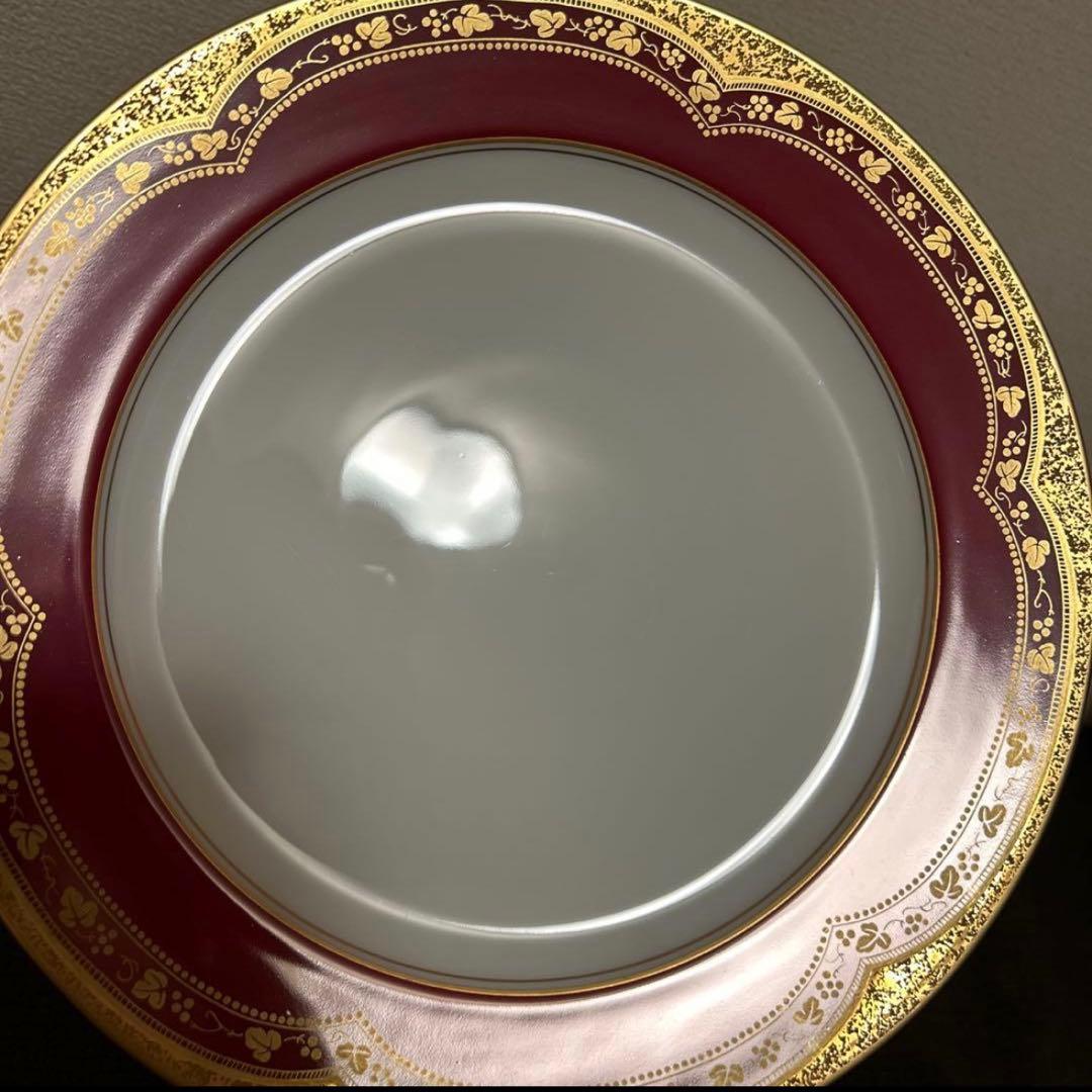 大倉陶園　アレキサンドリーヌ　ディナープレート　25.5cm 金彩マロン