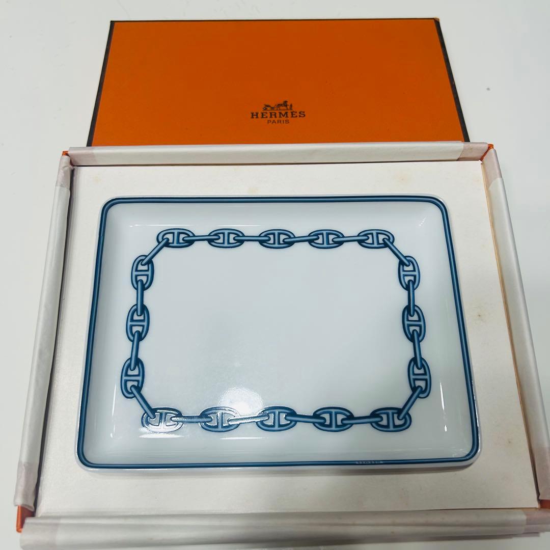 HERMES エルメスシェーヌダンクルスクエアプレート角皿箱付き - メルカリ