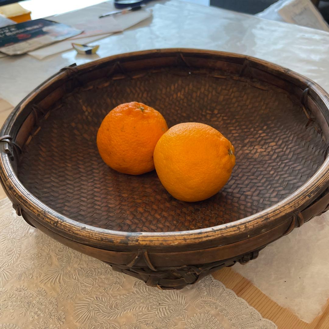 竹製ラウンドバスケット 中型 - メルカリ