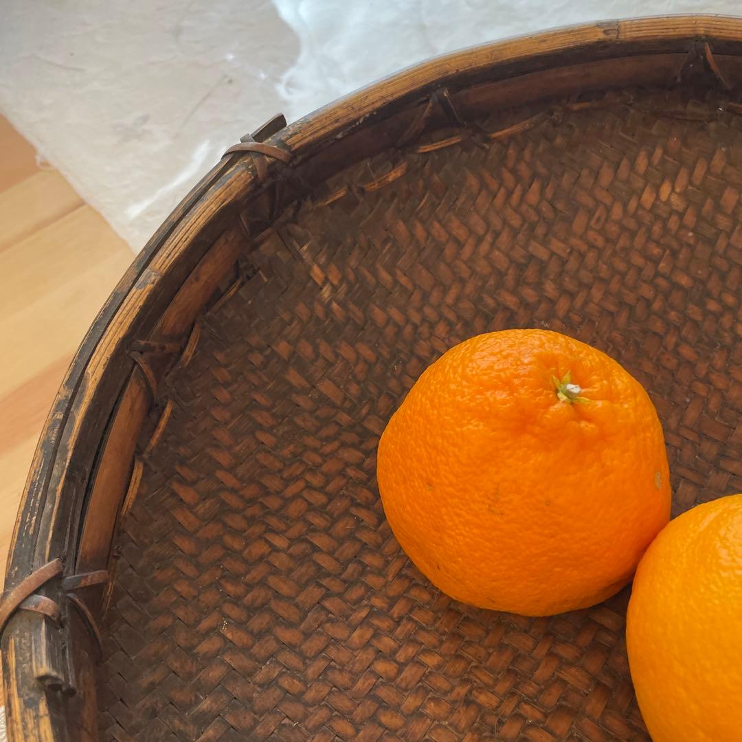 竹製ラウンドバスケット 中型 - メルカリ