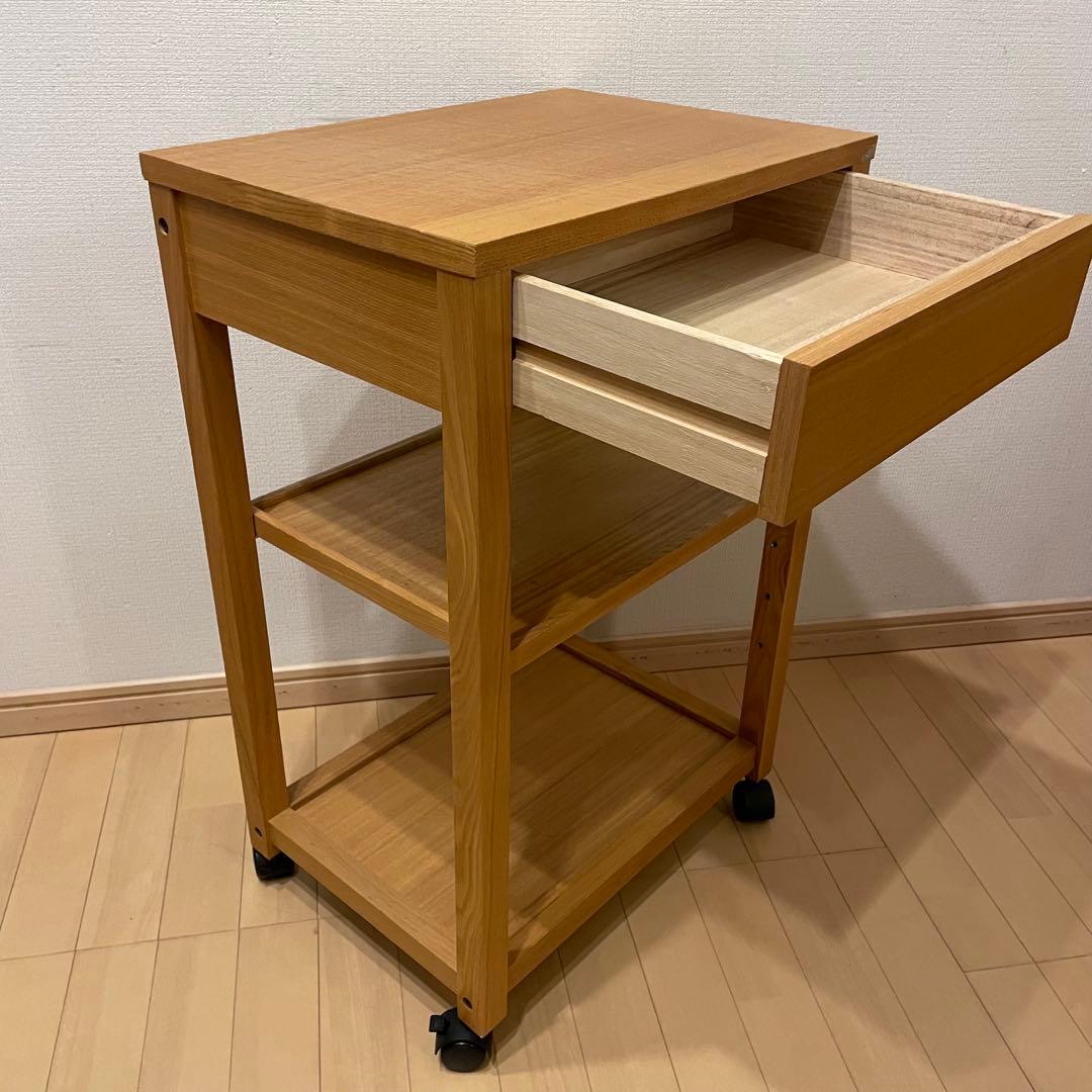 廃盤　希少　無印良品　木製ワゴン(タモ材) 無印良品】タモ材 木製ワゴン｜中野区野方のリサイクルショップ「two's