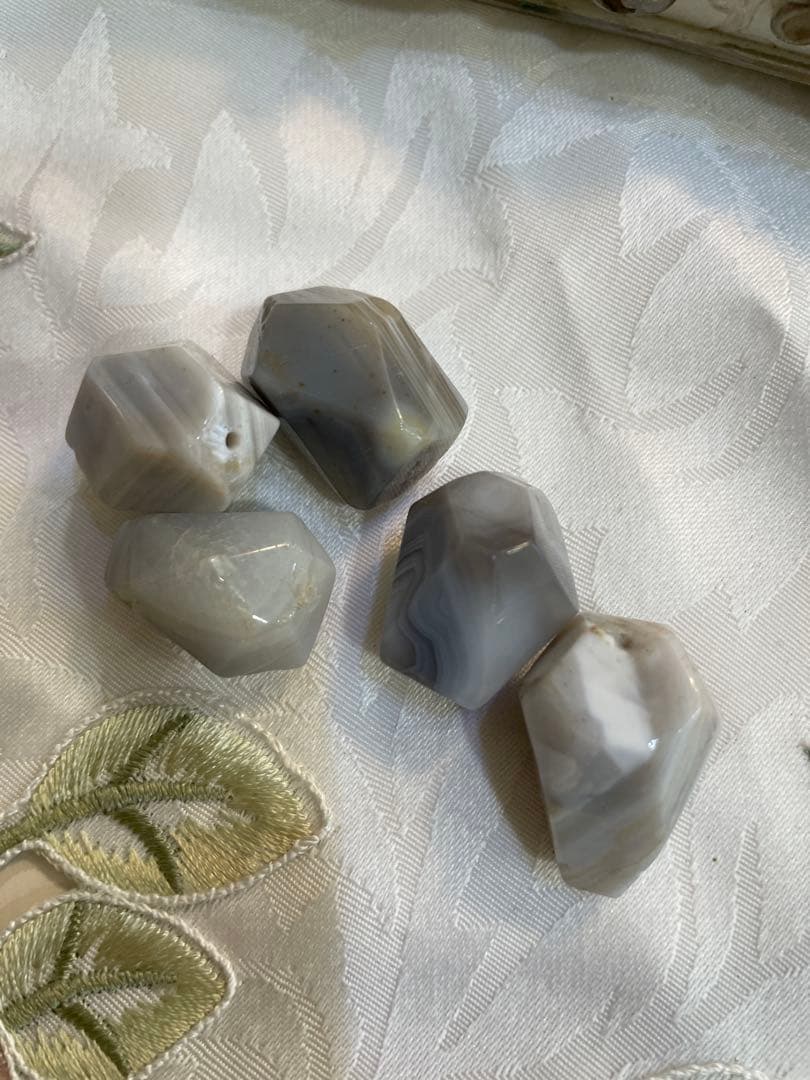 アゲート ルースストーン 5個セット グレー系 - メルカリ