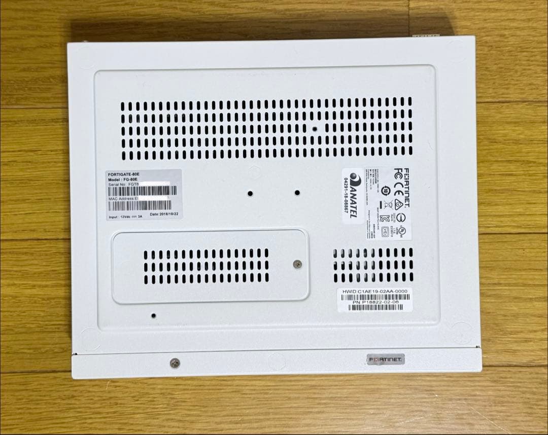 FORTINET FORTIGATE-80E(ライセンス切れ)【v7.4.9】② - メルカリ