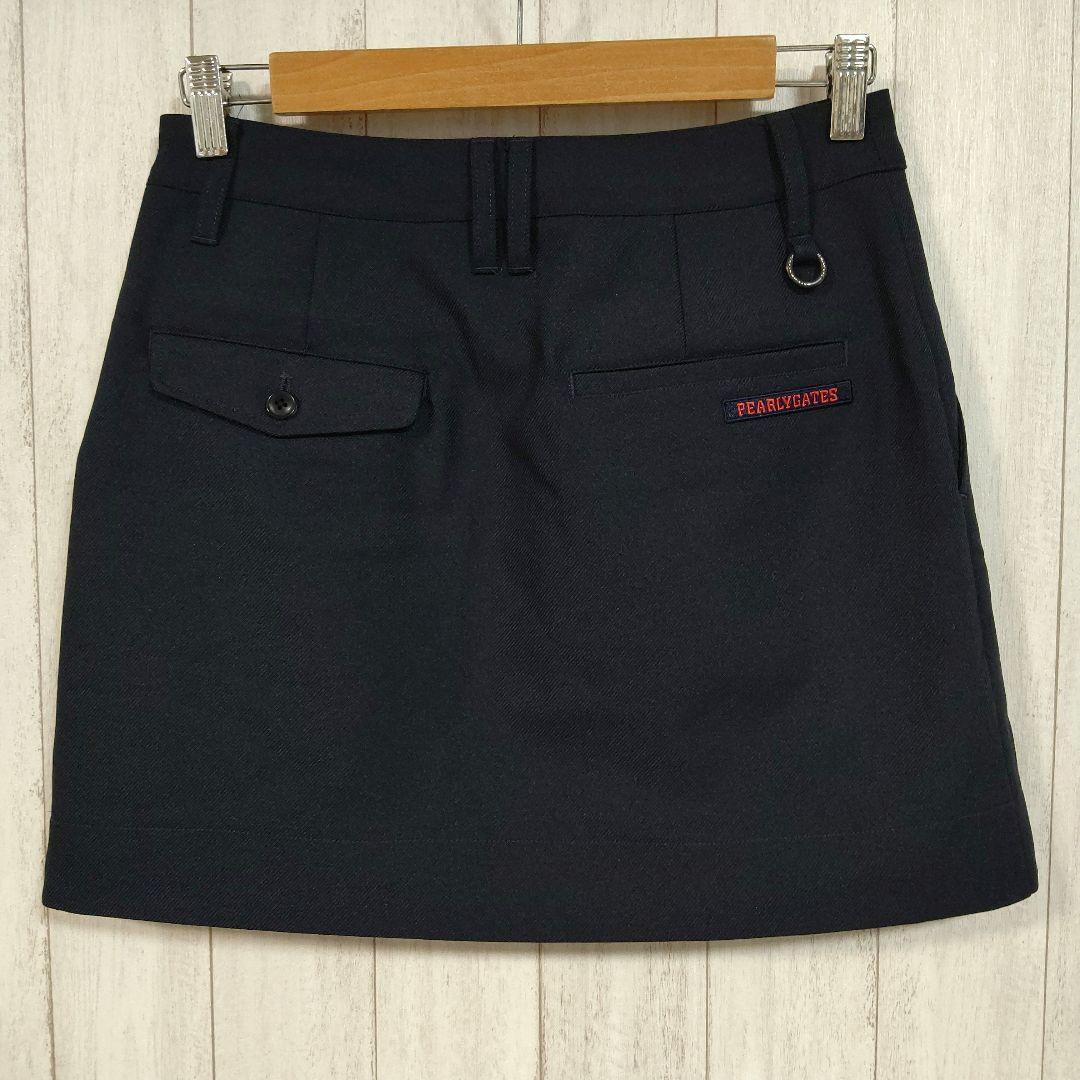パーリーゲイツ◇スカート/ゴルフウェア◇サイズ1/ネイビー - メルカリ