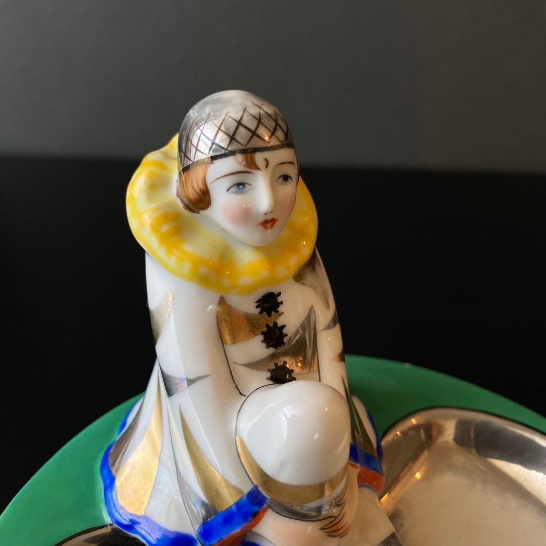 オールドノリタケ ピエロ アッシュトレイ ピントレイ アールデコ