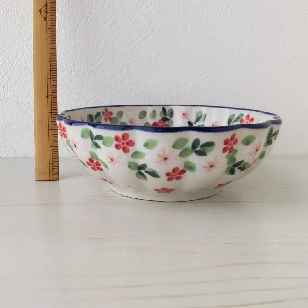 新品　ポーランド　11.8cm　ボウル　花　ツェラミカ アルティスティチナ