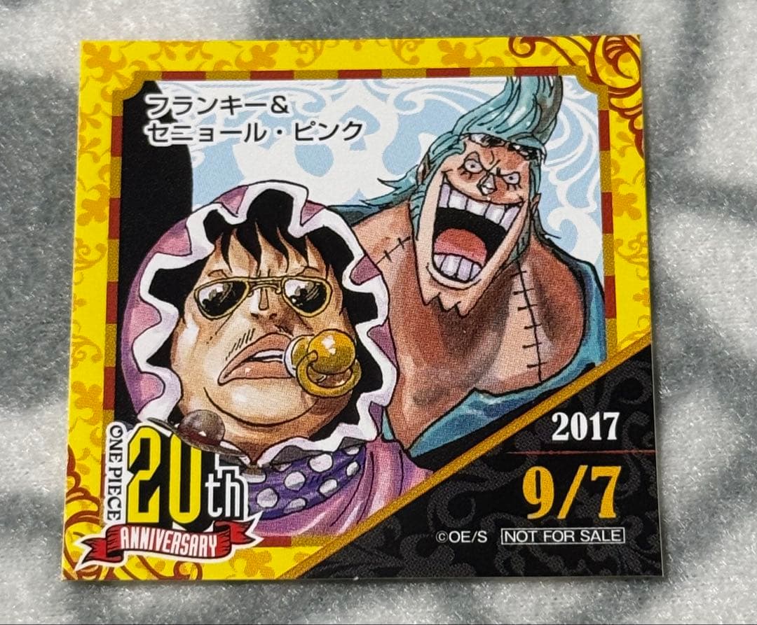 ONE PIECE 365日ステッカー フランキー＆セニョール・ピンク - メルカリ