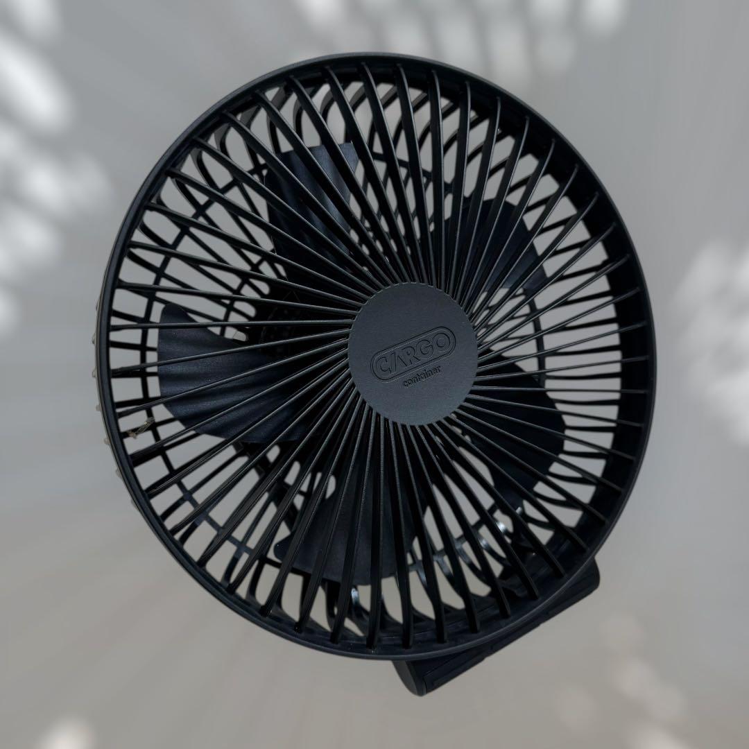 カーゴコンテナ ポータブル扇風機 首振り付き ブラック