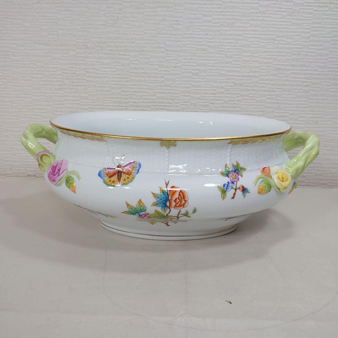 A*)様 ヘレンド ヴィクトリアブーケ チュリーン 大型 陶器 ボウル 蓋なし