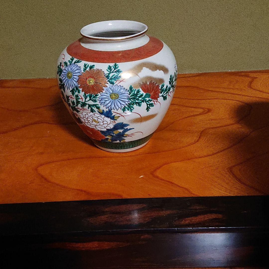 九谷焼壺(九谷松園作) - メルカリ