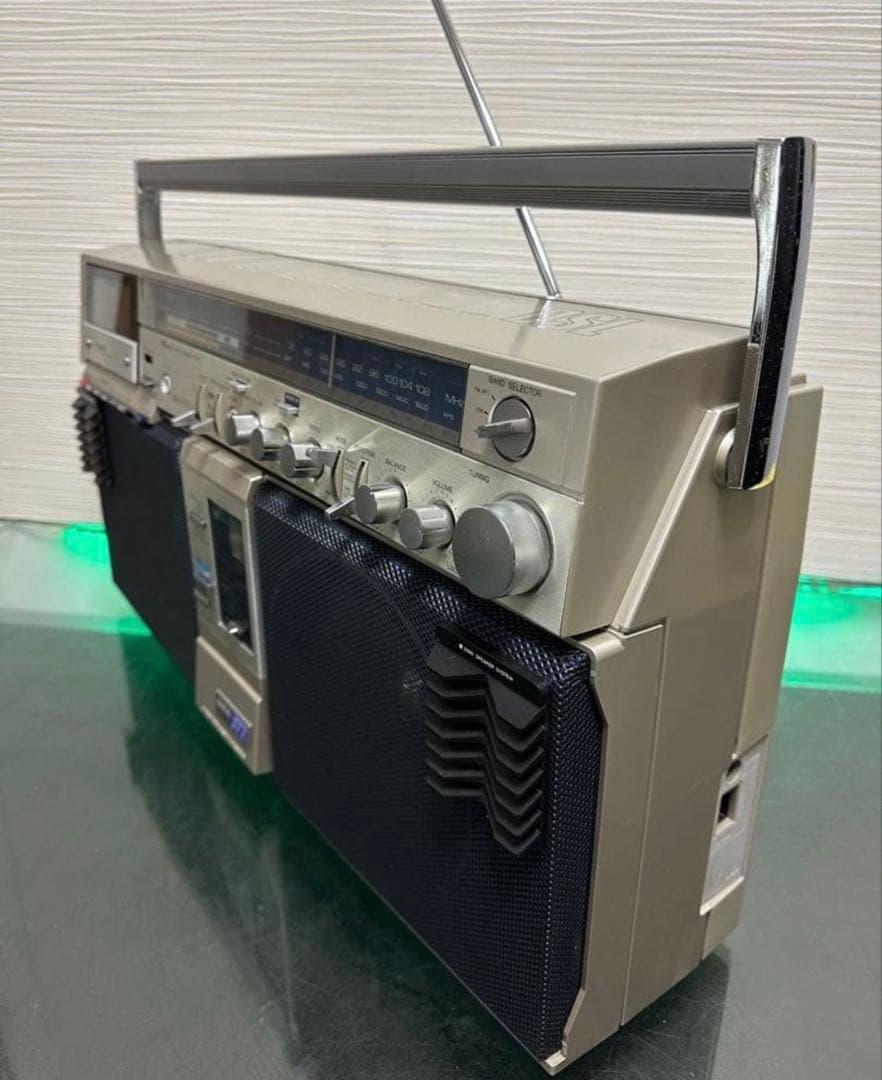 美品希少昭和レトロAIWA ラジカセ CS-J77MKII ラジオアイワ