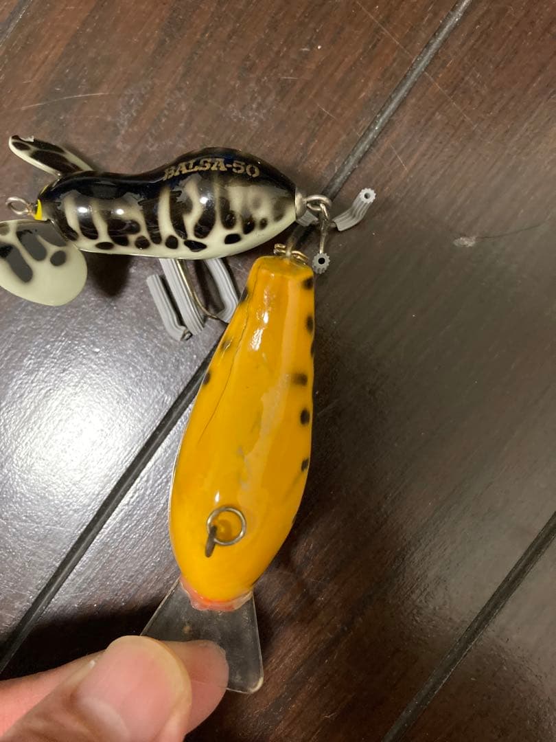 バルサ50 クランクベイト西岡サイン付きとラージーマウス 当時物