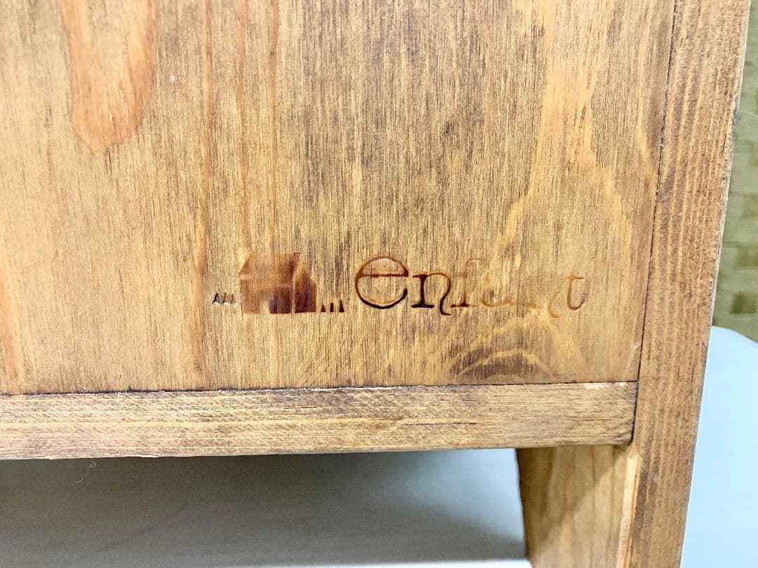 アンファン/Enfant】カントリー家具 ハートくりぬき収納 木製ボックス