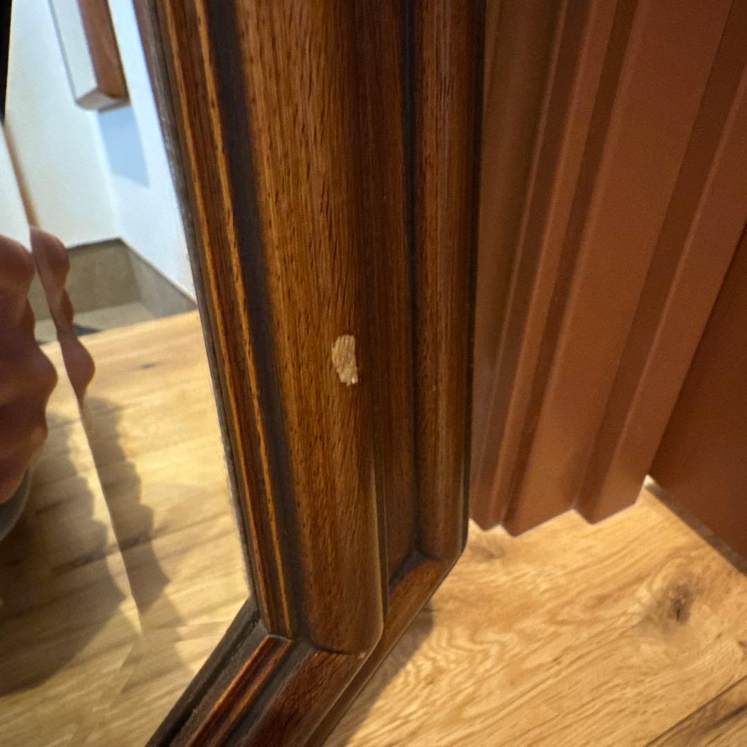 イタリア製 マホガニーフレーム オクタゴンシェイプ 天然木 ウォール