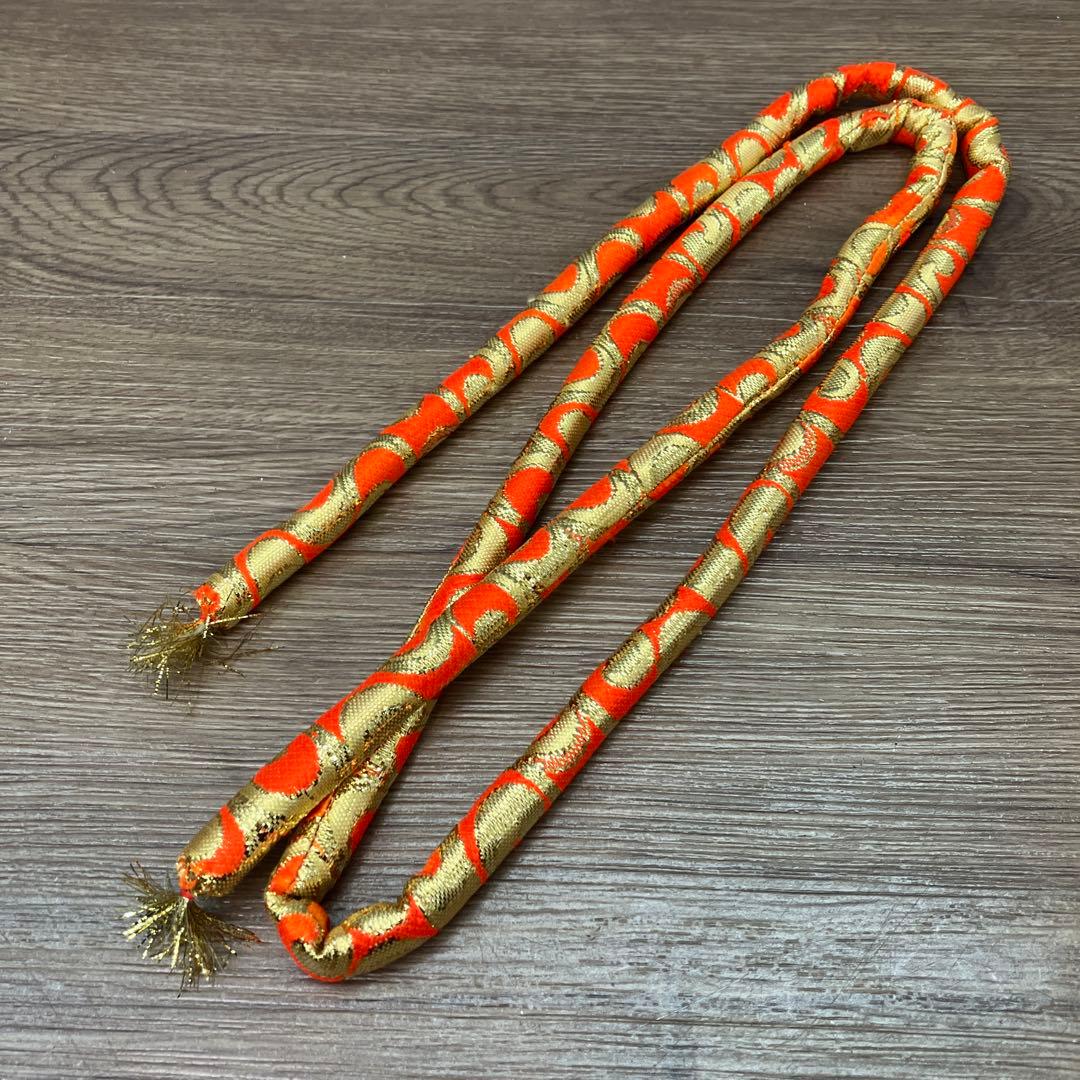 3F 七五三 7歳 女の子 結び帯 はこせこ 小物 フルセット オレンジ 扇子