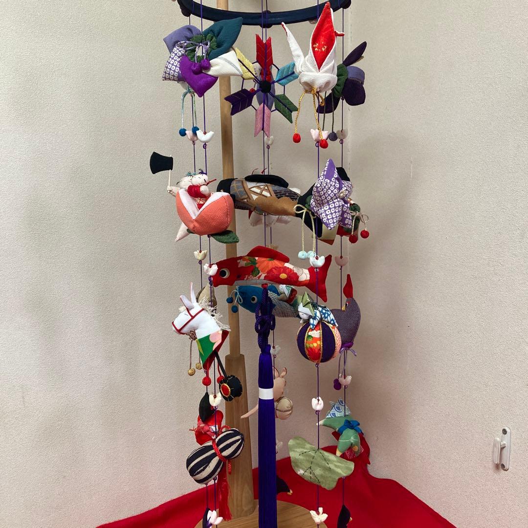 532 吊るし雛　吊るし飾り　端午の節句 手作りキット 京ちりめん 端午の節句 つるし飾り + つり台セット