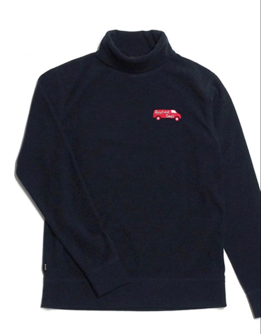 ラフ＆スウェル　ゴルフ　マイクロフリース　タートルネック　ネイビー　Ｍサイズ セール ラフアンドスウェル rough&swell SMILE TURTLE ネイビー