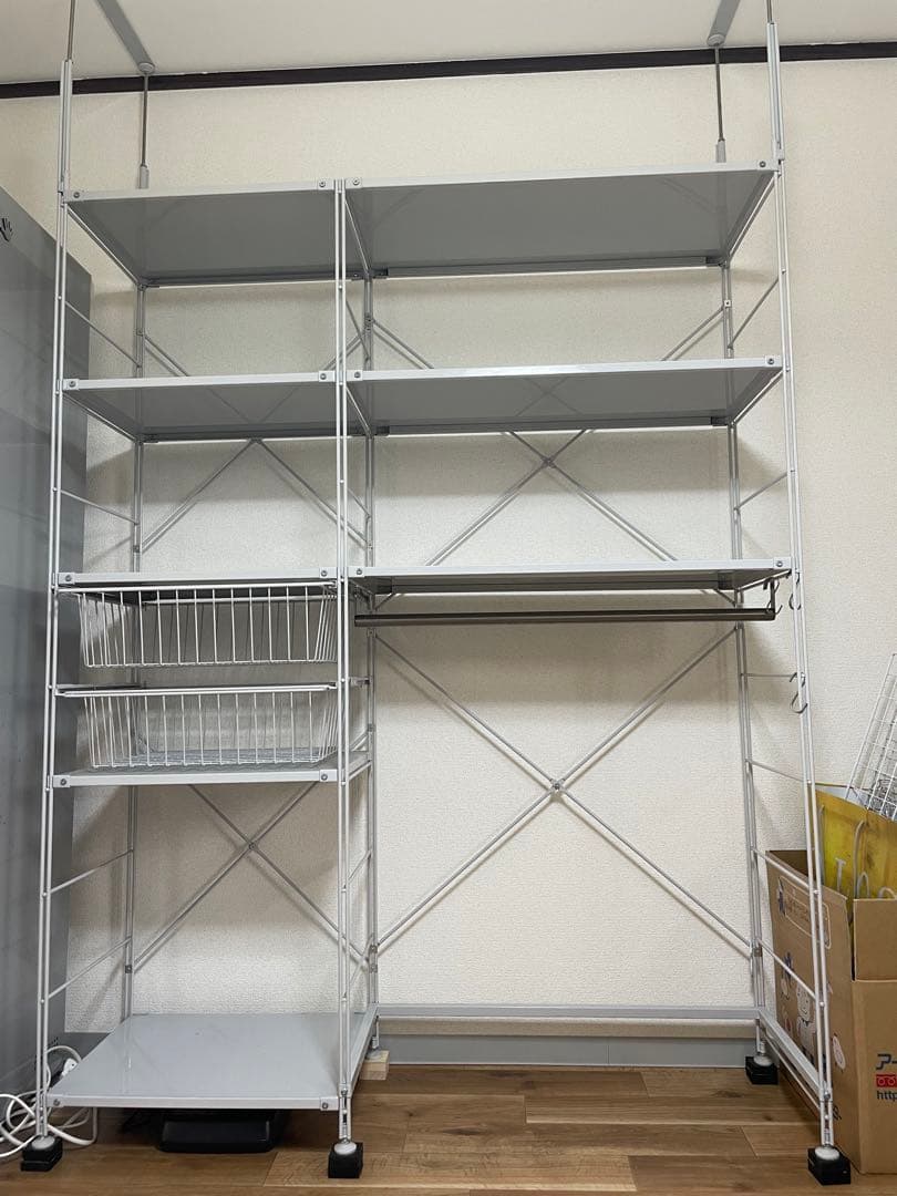 無印良品 ユニットシェルフ スチール ラック ライトグレー - メルカリ