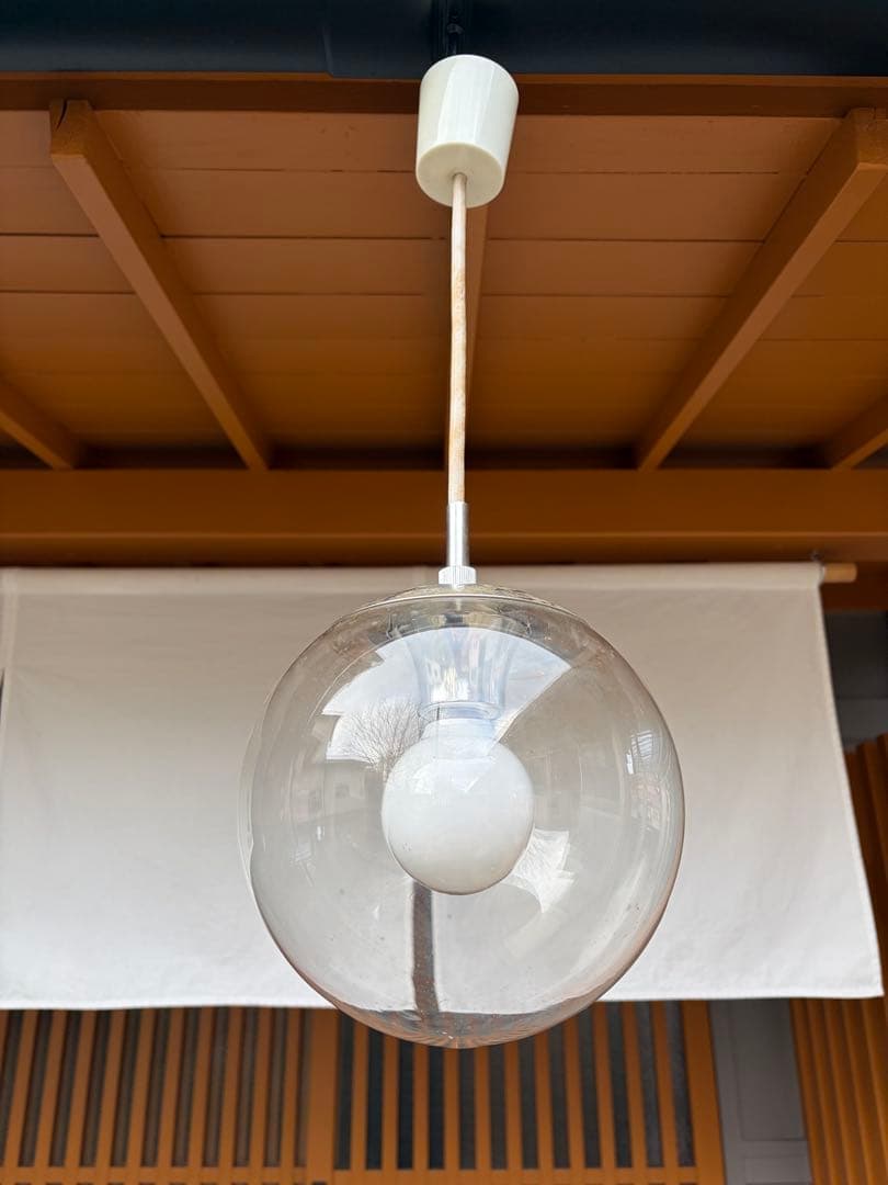 松下電気 ナショナル ガラス球体 ペンダントライト 昭和 モダン 直径20センチ ナショナル ガラスボール ペンダントライト レトロ 照明/National