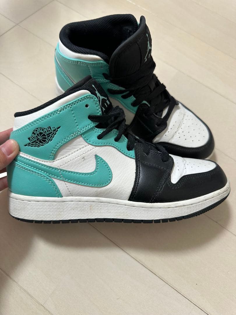 Air Jordan ハイカットスニーカー ブラック/ミント - メルカリ