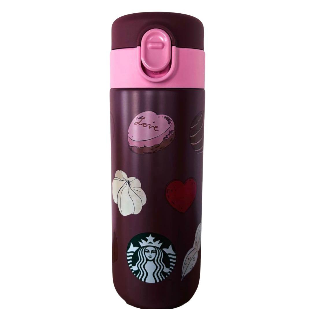 スターバックス　バレンタイン2024年　ステンレスボトルチョコレート381ml Amazon | STARBUCKS スターバックス バレンタイン2024ステンレスボトル